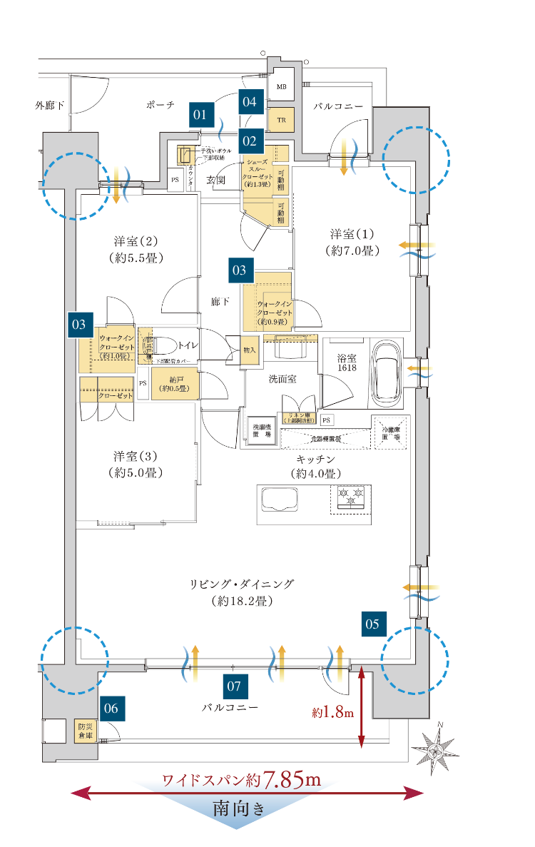 間取り図 3LDKプラン